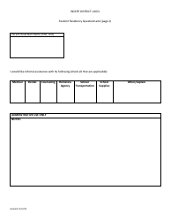 Student Residency Questionnaire - North Dakota, Page 2