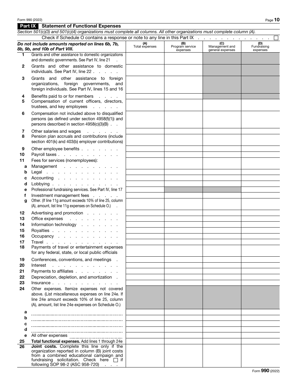 IRS Form 990 Download Fillable PDF or Fill Online Return of