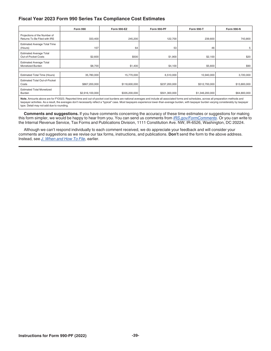 Instructions for IRS Form 990-PF Return of Private Foundation or Section 4947(A)(1) Nonexempt Charitable Trust Treated as a Private Foundation, Page 39