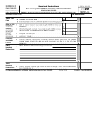 Document preview: IRS Form 1040-NR Schedule A Itemized Deductions, 2022
