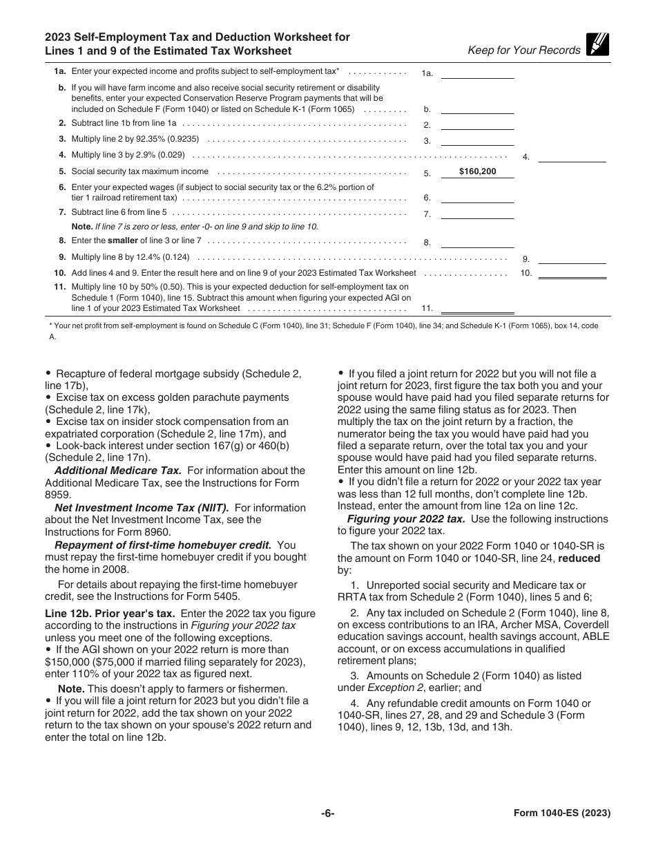 Irs Form 1040 Es Download Fillable Pdf Or Fill Online Estimated Tax For Individuals 2023 2019 4679