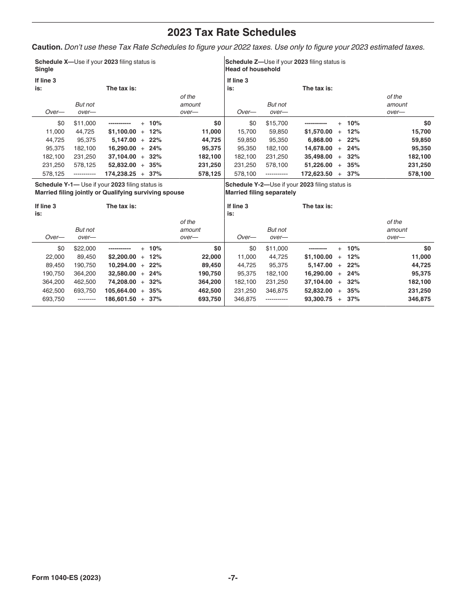 IRS Form 1040-ES Estimated Tax for Individuals, Page 7
