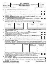 Document preview: IRS Formulario 1040-NR(SP) Anexo OI Otra Informacion (Spanish), 2022