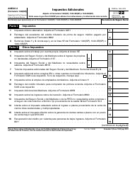 Document preview: IRS Formulario 1040(SP) Anexo 2 Impuestos Adicionales (Spanish)