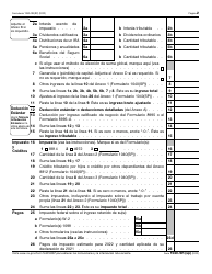 IRS Formulario 1040-SR(SP) Declaracion De Impuestos De Los Estados Unidos Para Personas De 65 Anos De Edad O Mas (Puerto Rican Spanish), Page 2