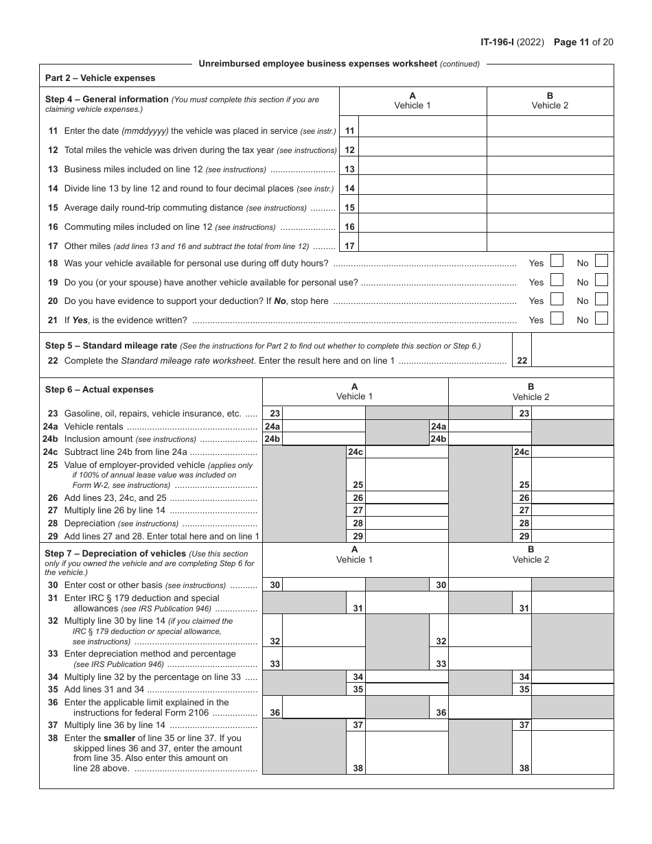 Download Instructions for Form IT196 New York Resident, Nonresident