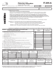 Document preview: Form IT-205-A Fiduciary Allocation - New York