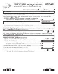 Form DTF-621 - 2022 - Fill Out, Sign Online and Download Fillable PDF ...