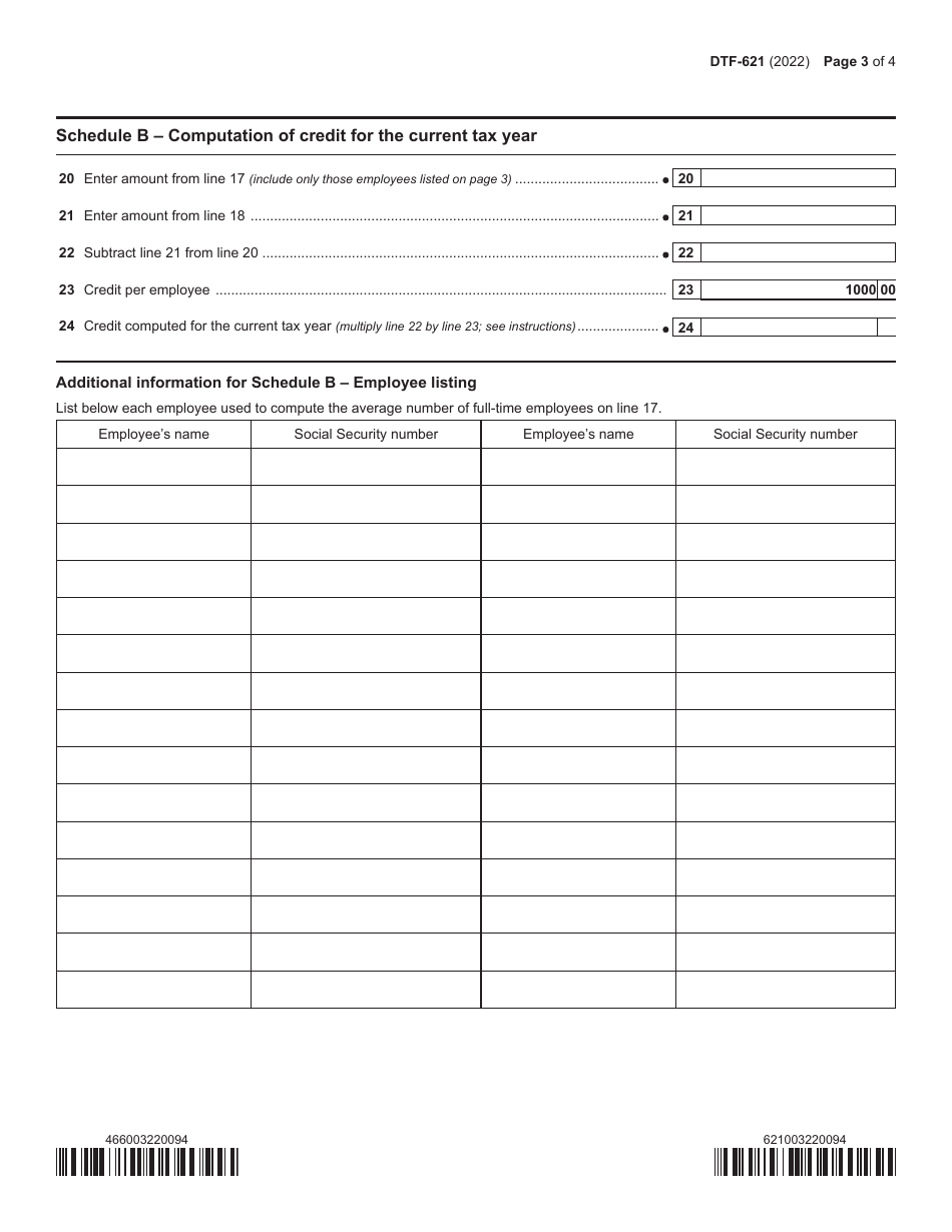 Form DTF-621 Claim for Qetc Employment Credit - New York, Page 3