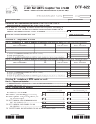 Form DTF-622 Claim for Qetc Capital Tax Credit - New York