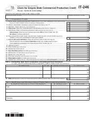 Document preview: Form IT-246 Claim for Empire State Commercial Production Credit - New York