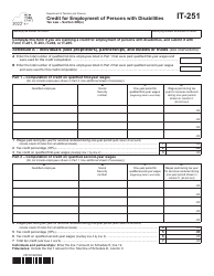 Form IT-251 Credit for Employment of Persons With Disabilities - New York
