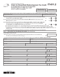 Document preview: Form IT-611.2 Claim for Brownfield Redevelopment Tax Credit for Qualified Sites Accepted Into the Brownfield Cleanup Program on or After July 1, 2015 - New York