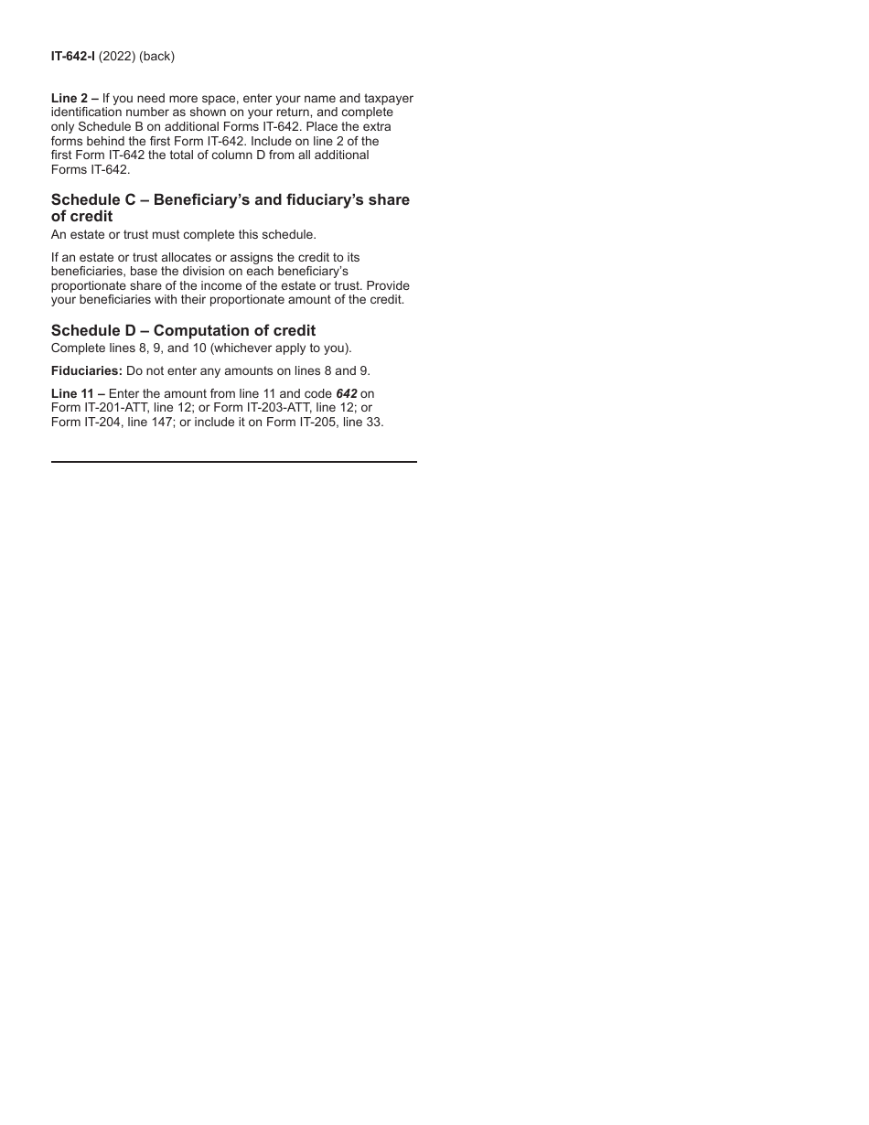 Instructions for Form IT-642 Empire State Musical and Theatrical Production Credit - New York, Page 2