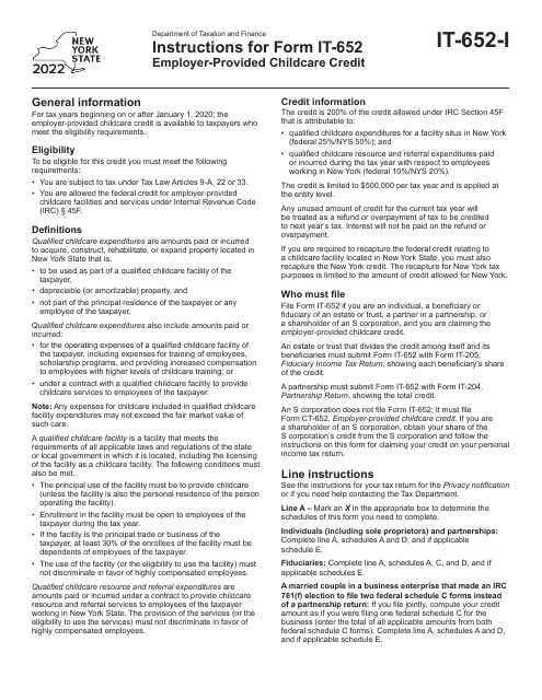 Form IT-652 2022 Printable Pdf