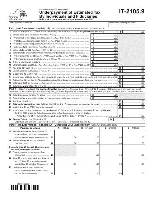 Form IT-2105.9 2022 Printable Pdf