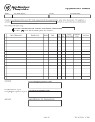 Form BLR12110 Equipment Rental Schedule - Illinois