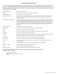 Form BLR12110 Equipment Rental Schedule - Illinois, Page 2