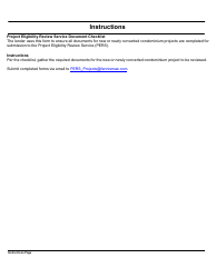 Form 1030 Project Eligibility Review Service Document Checklist, Page 2