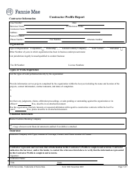 Document preview: Form 1202 Contractor Profile Report