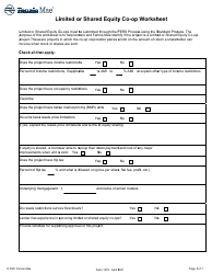 Document preview: Form 1079 Limited or Shared Equity Co-op Worksheet