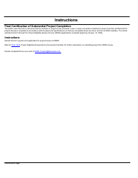 Form 1081 Final Certification of Substantial Project Completion, Page 2