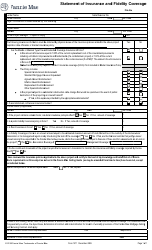Document preview: Form 1071 Statement of Insurance and Fidelity Coverage