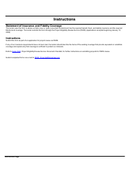 Form 1071 Statement of Insurance and Fidelity Coverage, Page 2