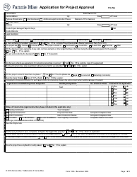 Document preview: Form 1026 Application for Project Approval