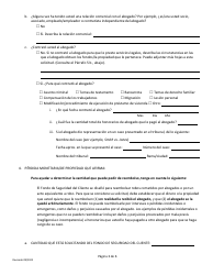 Reembolso Del Fondo De Seguridad Para Clientes - California (Spanish), Page 3