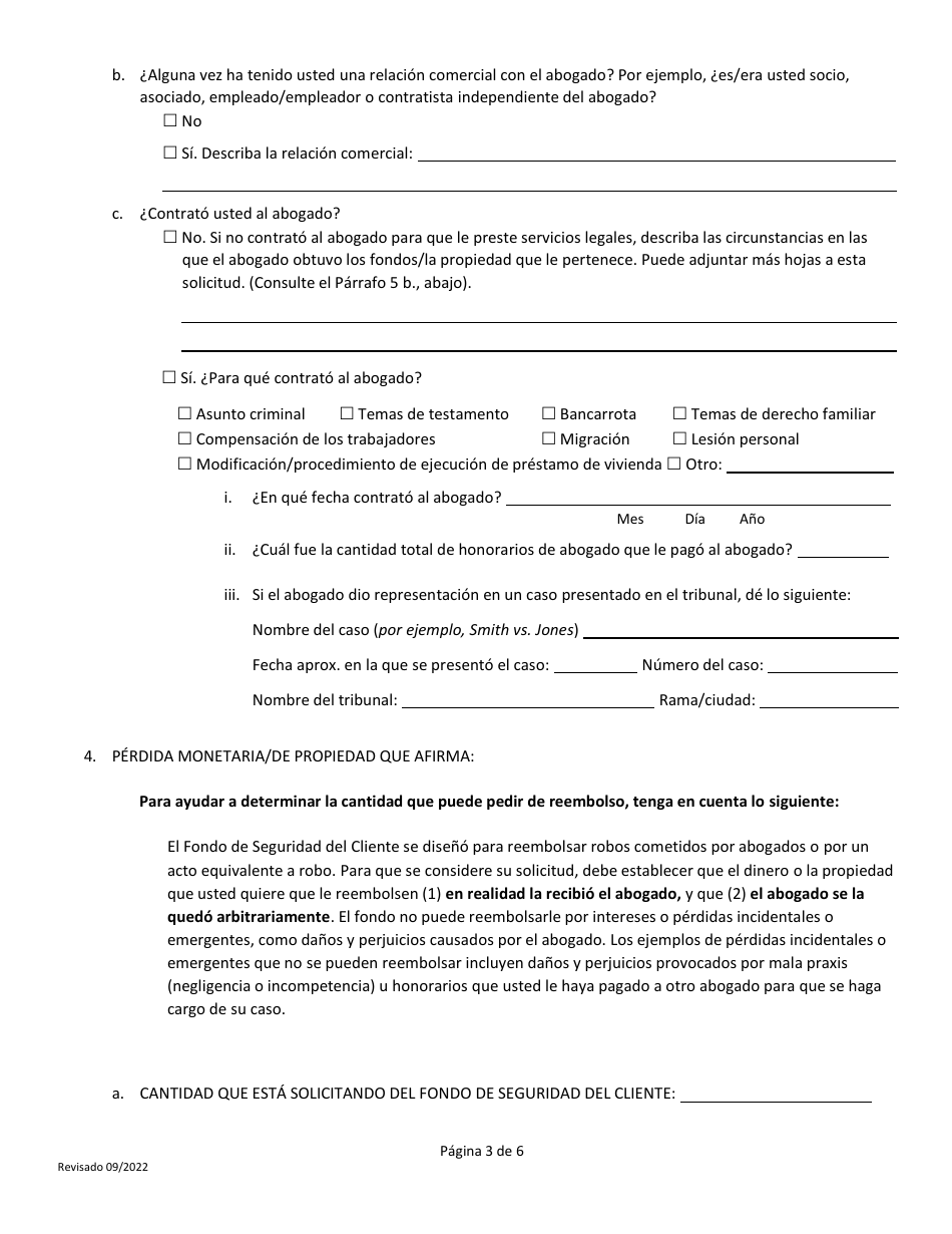 Reembolso Del Fondo De Seguridad Para Clientes - California (Spanish), Page 3