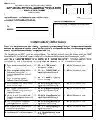 Form LDSS-3151 Change Report Form - Supplemental Nutrition Assistance Program (Snap) - New York