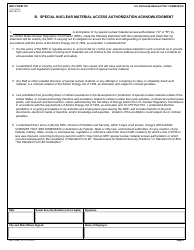 NRC Form 176 Security Acknowledgment, Page 2