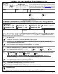 NRC Form 396 Certification of Medical Examination by Facility Licensee