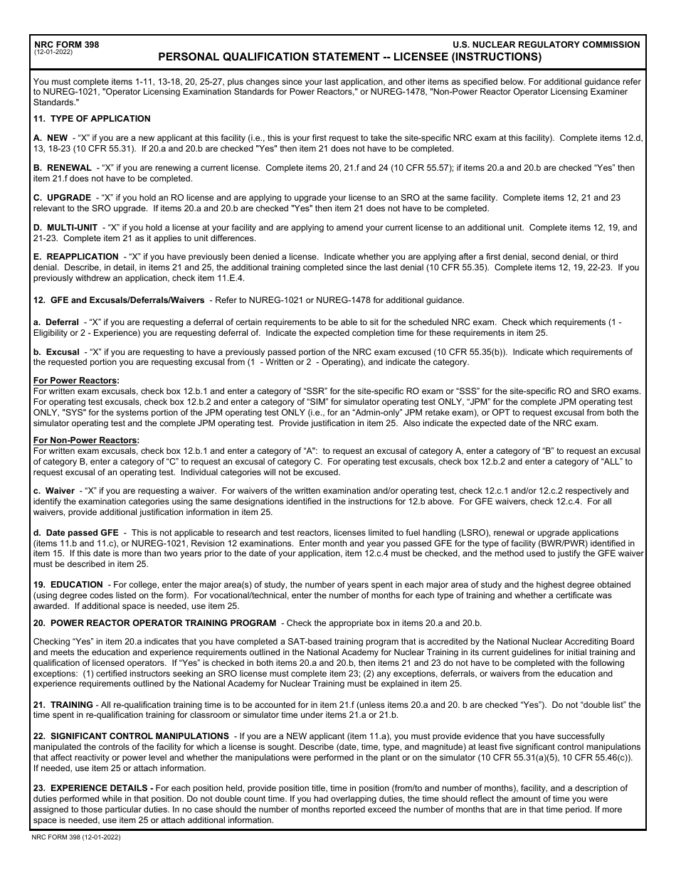 NRC Form 398 Personally Identifiable Information - Withhold Under 10 Cfr 2.390, Page 4