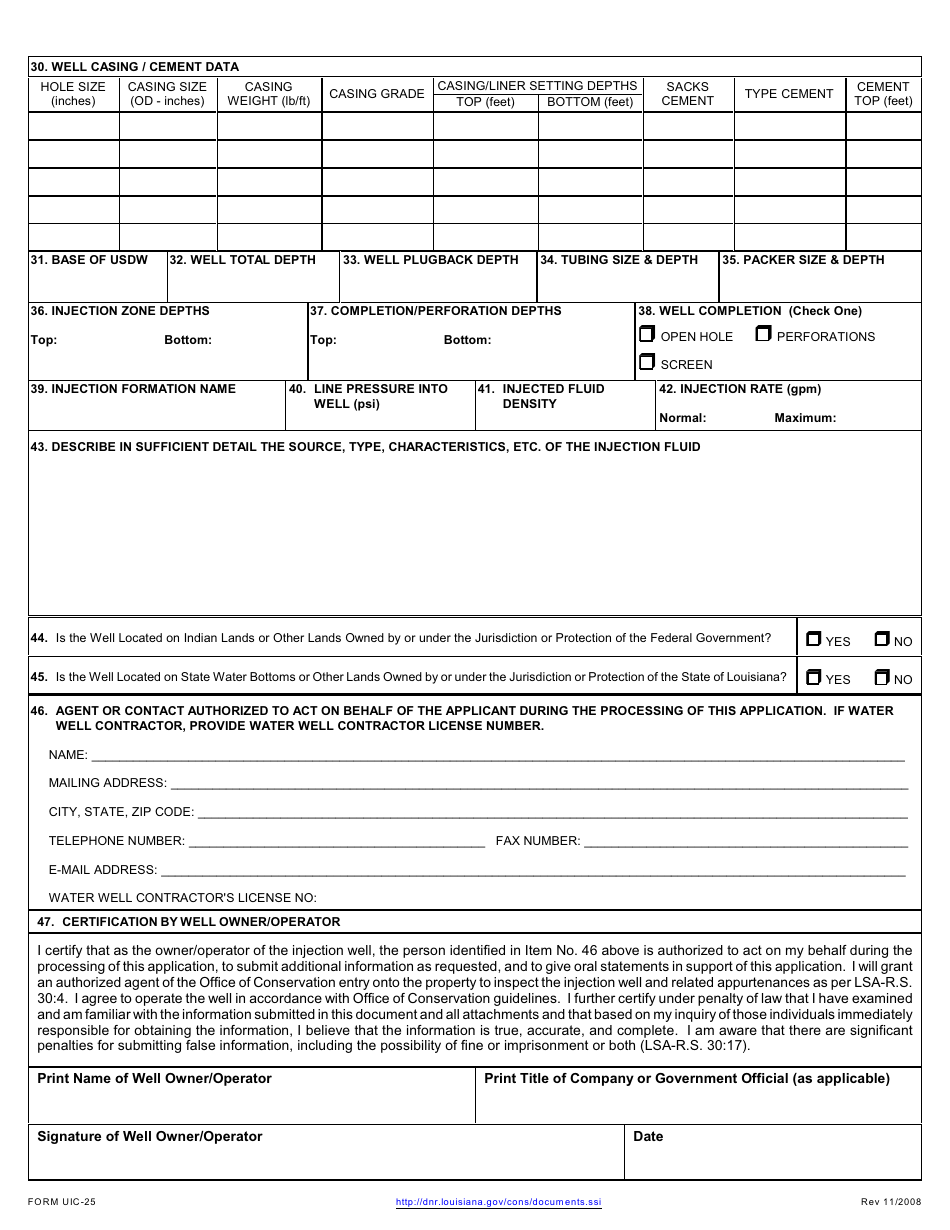 Form UIC-25 - Fill Out, Sign Online and Download Fillable PDF ...