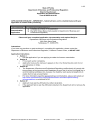 DBPR Form AU-4156 Application for Reexamination - Florida