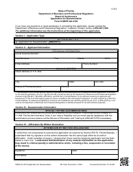 DBPR Form AU-4156 Application for Reexamination - Florida, Page 2