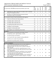 Behavioral Health Home Consumer Satisfaction Survey - Connecticut, Page 2