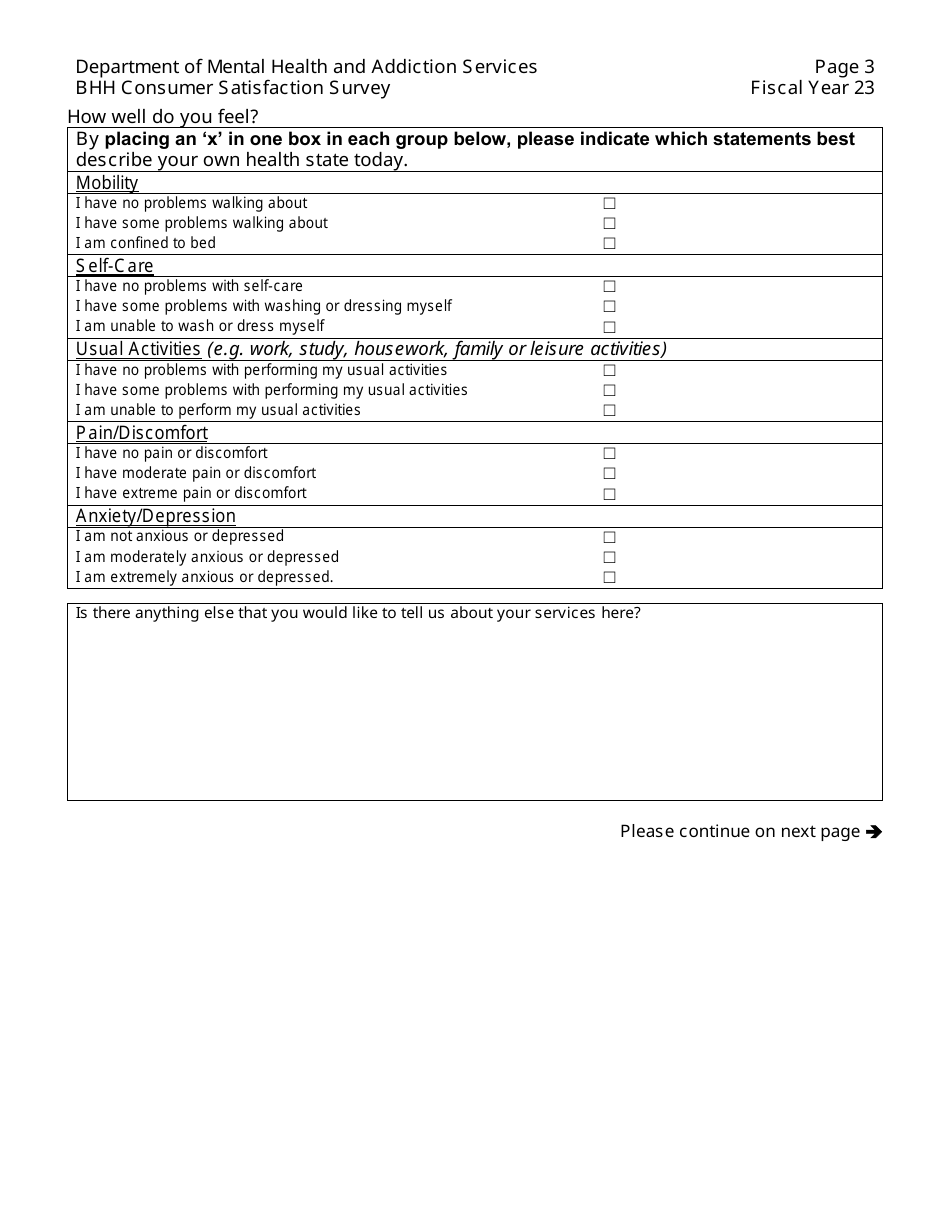 Behavioral Health Home Consumer Satisfaction Survey - Connecticut, Page 3