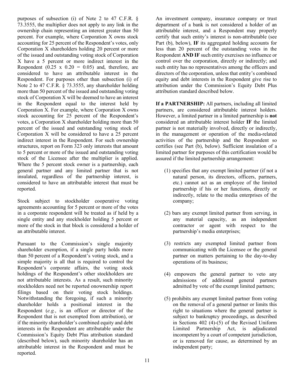 FCC Form 323 Ownership Report for Commercial Broadcast Stations, Page 11