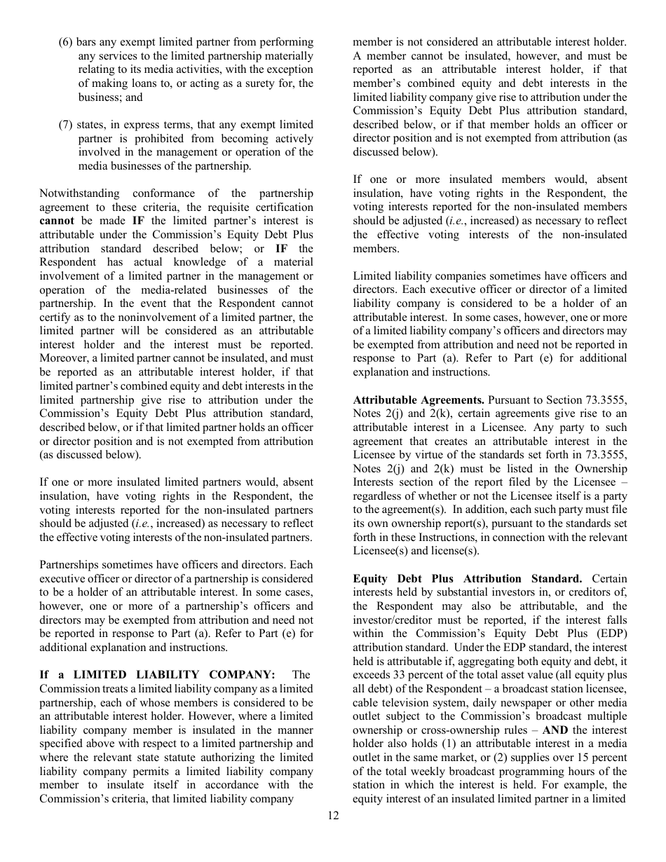 FCC Form 323 Ownership Report for Commercial Broadcast Stations, Page 12