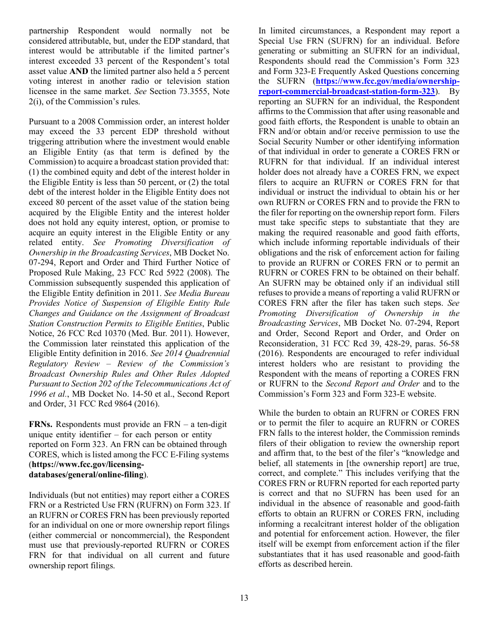 FCC Form 323 Ownership Report for Commercial Broadcast Stations, Page 13