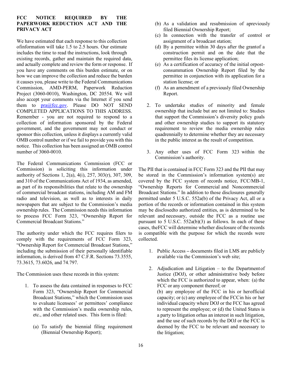 FCC Form 323 Ownership Report for Commercial Broadcast Stations, Page 16