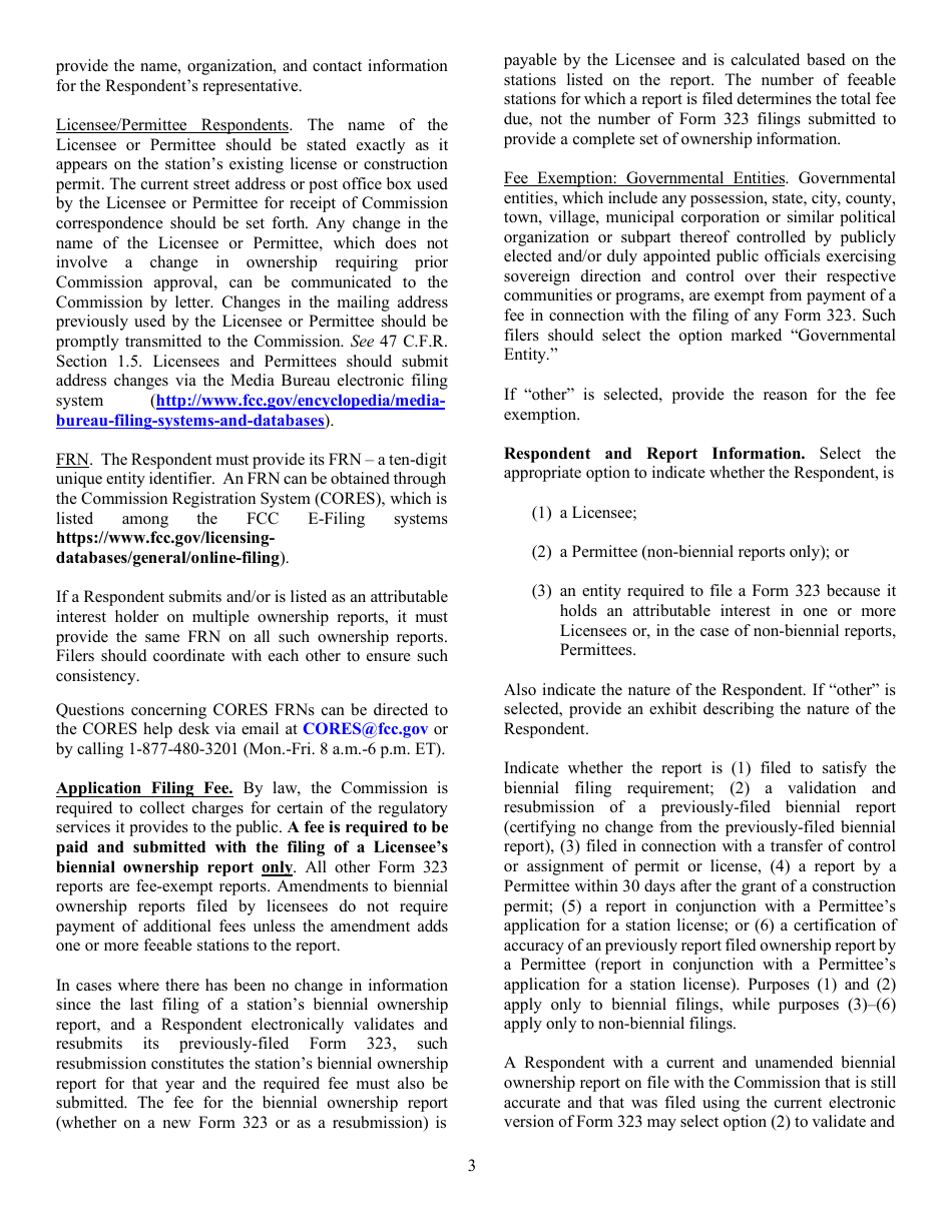 FCC Form 323 Ownership Report for Commercial Broadcast Stations, Page 3