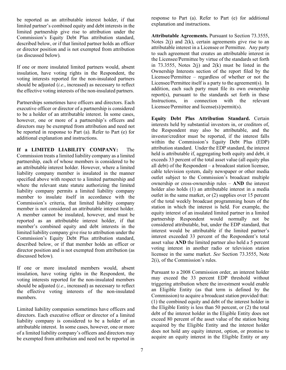 FCC Form 323 Ownership Report for Commercial Broadcast Stations, Page 7