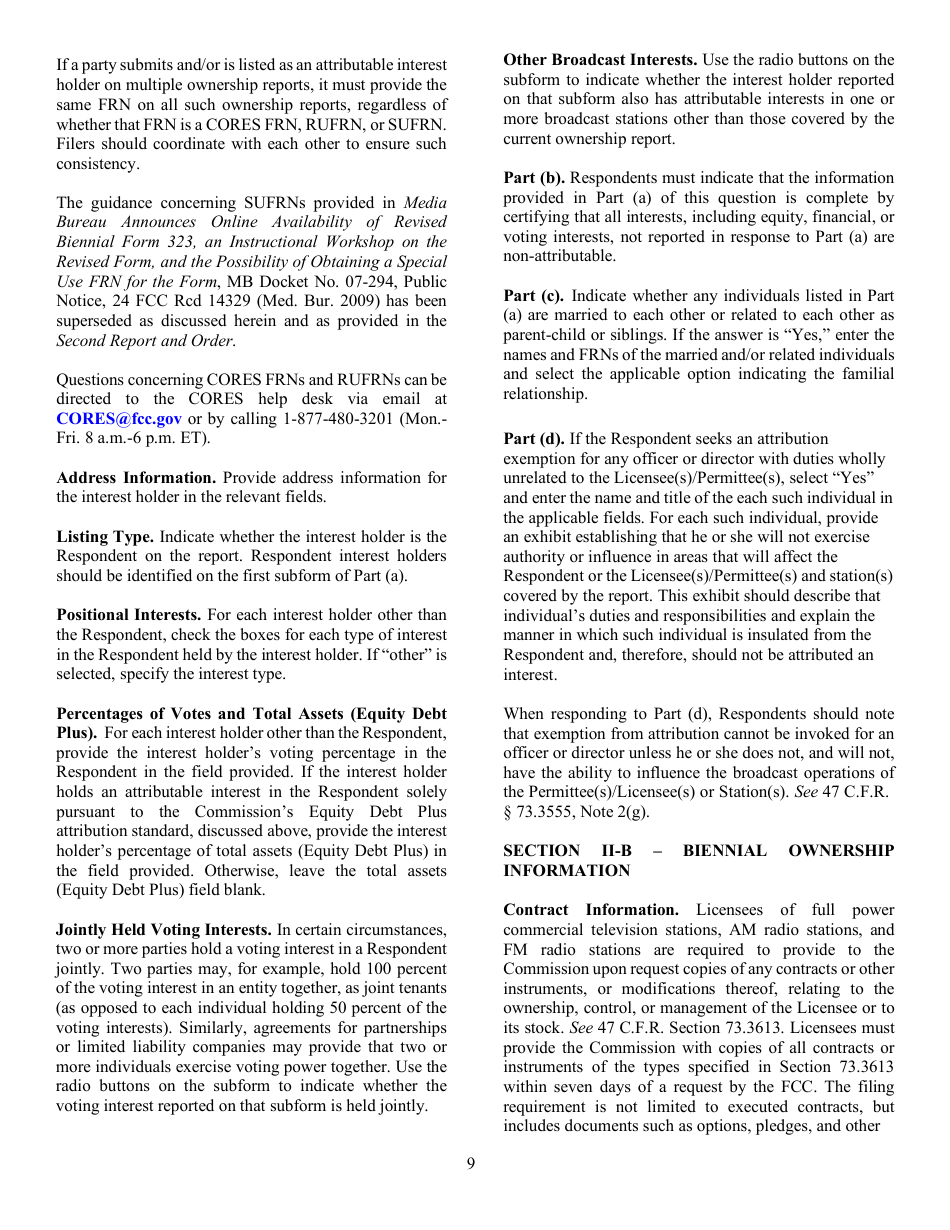 FCC Form 323 Ownership Report for Commercial Broadcast Stations, Page 9