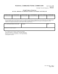 FCC Form 827 Vessel Bridge-To-Bridge Radiotelephony Certificate