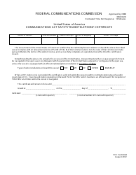 FCC Form 824 Communications Act Safety Radiotelephony Certificate