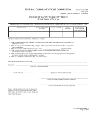 FCC Form 829 Cargo Ship Safety Radio Certificate